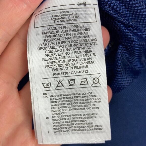 Adidas Team 19 Woven Jacket Royal Blue White Youth Size 11/12 Track Coat NEW - Picture 9 of 12